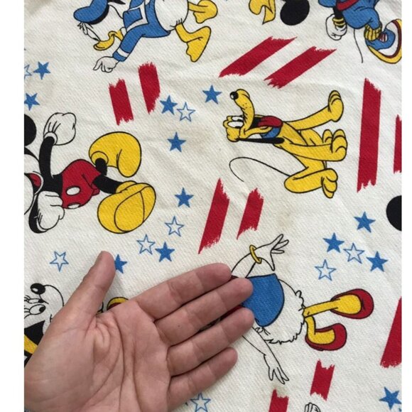 Vintage Baby Blanket Crib Sheet Mickey Mouse Gang - Picture 6 of 6